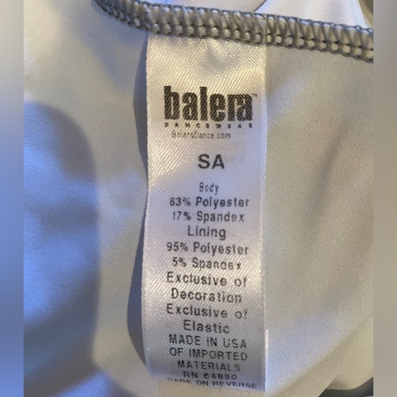 Balera Gray Swirl Pattern Leotard - Picture 3 of 3